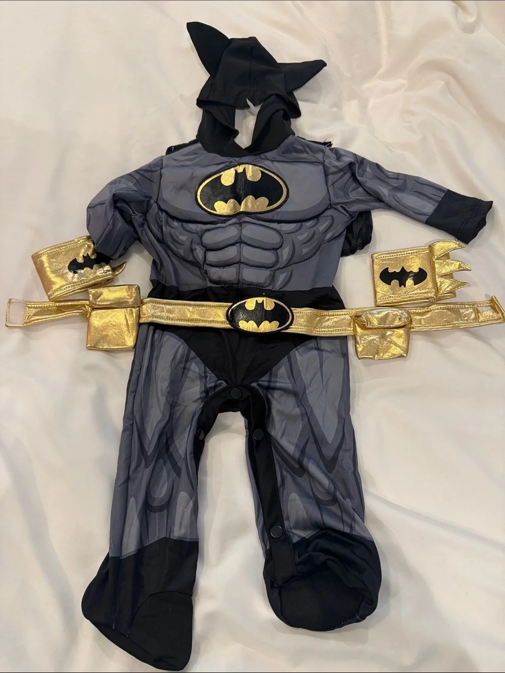Batman costume with accessories 6 mo size